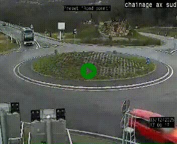 <h2>Webcam au nord d'Ax-les-Thermes au niveau de l'aire de chaînage de la N20. Vue orientée vers les Pyrénées, en direction de Pas de la Case</h2>