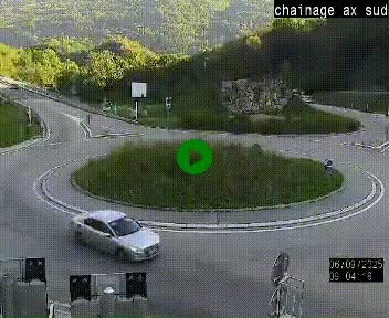 <h2>Webcam au nord d'Ax-les-Thermes au niveau de l'aire de chaînage de la N20. Vue orientée vers les Pyrénées, en direction de Pas de la Case</h2>