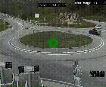 <h2>Webcam au nord d'Ax-les-Thermes au niveau de l'aire de chaînage de la N20. Vue orientée vers les Pyrénées, en direction de Pas de la Case</h2>