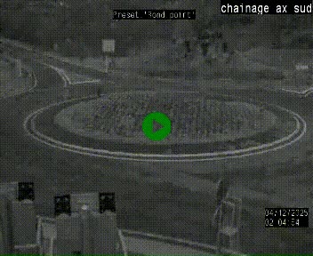 <h2>Webcam au nord d'Ax-les-Thermes au niveau de l'aire de chaînage de la N20. Vue orientée vers les Pyrénées, en direction de Pas de la Case</h2>