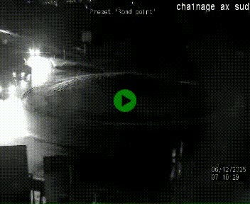 <h2>Webcam au nord d'Ax-les-Thermes au niveau de l'aire de chaînage de la N20. Vue orientée vers les Pyrénées, en direction de Pas de la Case</h2>