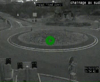 <h2>Webcam au nord d'Ax-les-Thermes au niveau de l'aire de chaînage de la N20. Vue orientée vers les Pyrénées, en direction de Pas de la Case</h2>