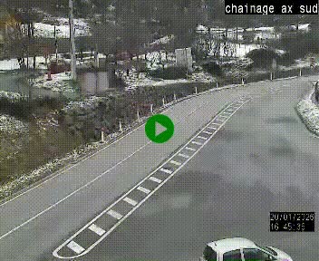 <h2>Webcam au nord d'Ax-les-Thermes au niveau de l'aire de chaînage de la N20. Vue orientée vers les Pyrénées, en direction de Pas de la Case</h2>