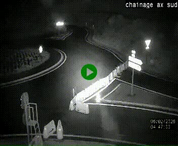 <h2>Webcam au nord d'Ax-les-Thermes au niveau de l'aire de chaînage de la N20. Vue orientée vers les Pyrénées, en direction de Pas de la Case</h2>