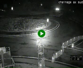 <h2>Webcam au nord d'Ax-les-Thermes au niveau de l'aire de chaînage de la N20. Vue orientée vers les Pyrénées, en direction de Pas de la Case</h2>