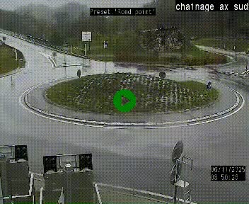 <h2>Webcam au nord d'Ax-les-Thermes au niveau de l'aire de chaînage de la N20. Vue orientée vers les Pyrénées, en direction de Pas de la Case</h2>