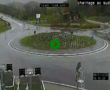 <h2>Webcam au nord d'Ax-les-Thermes au niveau de l'aire de chaînage de la N20. Vue orientée vers les Pyrénées, en direction de Pas de la Case</h2>