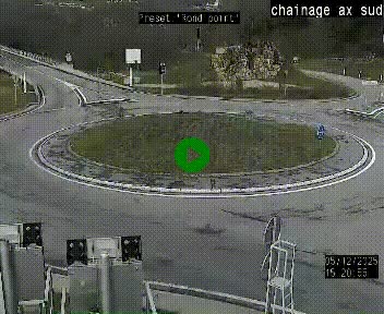 <h2>Webcam au nord d'Ax-les-Thermes au niveau de l'aire de chaînage de la N20. Vue orientée vers les Pyrénées, en direction de Pas de la Case</h2>