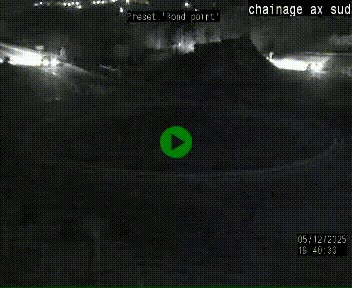 <h2>Webcam au nord d'Ax-les-Thermes au niveau de l'aire de chaînage de la N20. Vue orientée vers les Pyrénées, en direction de Pas de la Case</h2>