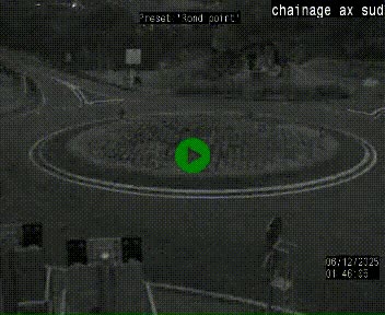 <h2>Webcam au nord d'Ax-les-Thermes au niveau de l'aire de chaînage de la N20. Vue orientée vers les Pyrénées, en direction de Pas de la Case</h2>