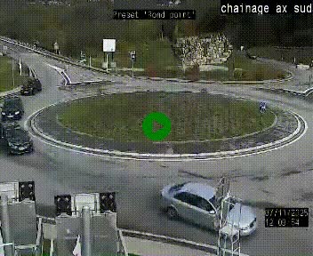 <h2>Webcam au nord d'Ax-les-Thermes au niveau de l'aire de chaînage de la N20. Vue orientée vers les Pyrénées, en direction de Pas de la Case</h2>