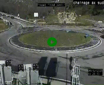 <h2>Webcam au nord d'Ax-les-Thermes au niveau de l'aire de chaînage de la N20. Vue orientée vers les Pyrénées, en direction de Pas de la Case</h2>