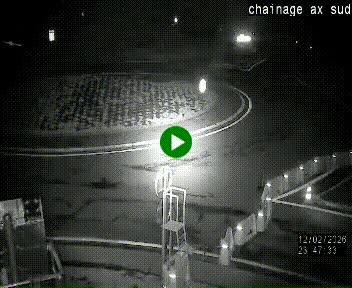 <h2>Webcam au nord d'Ax-les-Thermes au niveau de l'aire de chaînage de la N20. Vue orientée vers les Pyrénées, en direction de Pas de la Case</h2>