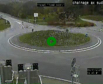 <h2>Webcam au nord d'Ax-les-Thermes au niveau de l'aire de chaînage de la N20. Vue orientée vers les Pyrénées, en direction de Pas de la Case</h2>