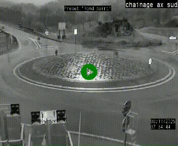 <h2>Webcam au nord d'Ax-les-Thermes au niveau de l'aire de chaînage de la N20. Vue orientée vers les Pyrénées, en direction de Pas de la Case</h2>