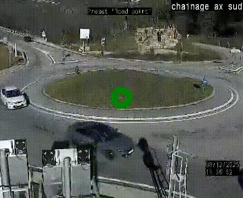 <h2>Webcam au nord d'Ax-les-Thermes au niveau de l'aire de chaînage de la N20. Vue orientée vers les Pyrénées, en direction de Pas de la Case</h2>