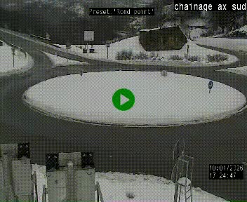 <h2>Webcam au nord d'Ax-les-Thermes au niveau de l'aire de chaînage de la N20. Vue orientée vers les Pyrénées, en direction de Pas de la Case</h2>