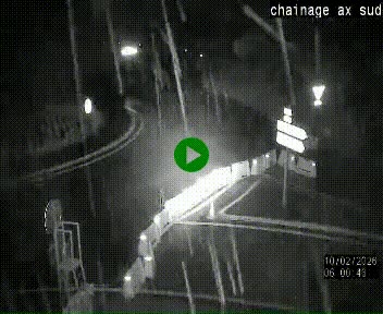 <h2>Webcam au nord d'Ax-les-Thermes au niveau de l'aire de chaînage de la N20. Vue orientée vers les Pyrénées, en direction de Pas de la Case</h2>