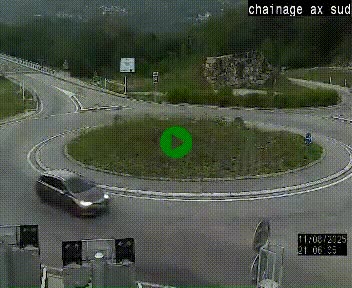 <h2>Webcam au nord d'Ax-les-Thermes au niveau de l'aire de chaînage de la N20. Vue orientée vers les Pyrénées, en direction de Pas de la Case</h2>