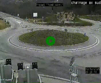 <h2>Webcam au nord d'Ax-les-Thermes au niveau de l'aire de chaînage de la N20. Vue orientée vers les Pyrénées, en direction de Pas de la Case</h2>