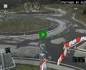 <h2>Webcam au nord d'Ax-les-Thermes au niveau de l'aire de chaînage de la N20. Vue orientée vers les Pyrénées, en direction de Pas de la Case</h2>