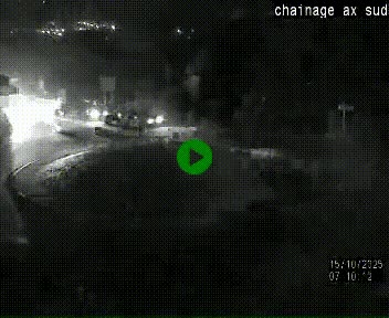 <h2>Webcam au nord d'Ax-les-Thermes au niveau de l'aire de chaînage de la N20. Vue orientée vers les Pyrénées, en direction de Pas de la Case</h2>