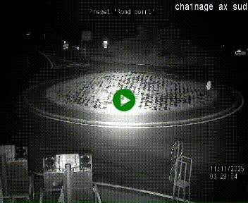 <h2>Webcam au nord d'Ax-les-Thermes au niveau de l'aire de chaînage de la N20. Vue orientée vers les Pyrénées, en direction de Pas de la Case</h2>