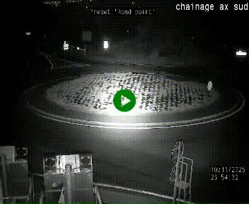 <h2>Webcam au nord d'Ax-les-Thermes au niveau de l'aire de chaînage de la N20. Vue orientée vers les Pyrénées, en direction de Pas de la Case</h2>