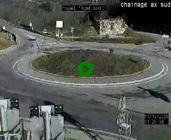 <h2>Webcam au nord d'Ax-les-Thermes au niveau de l'aire de chaînage de la N20. Vue orientée vers les Pyrénées, en direction de Pas de la Case</h2>