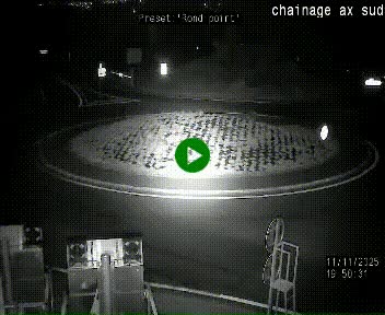 <h2>Webcam au nord d'Ax-les-Thermes au niveau de l'aire de chaînage de la N20. Vue orientée vers les Pyrénées, en direction de Pas de la Case</h2>