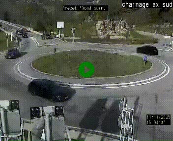 <h2>Webcam au nord d'Ax-les-Thermes au niveau de l'aire de chaînage de la N20. Vue orientée vers les Pyrénées, en direction de Pas de la Case</h2>