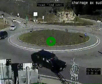 <h2>Webcam au nord d'Ax-les-Thermes au niveau de l'aire de chaînage de la N20. Vue orientée vers les Pyrénées, en direction de Pas de la Case</h2>