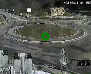 <h2>Webcam au nord d'Ax-les-Thermes au niveau de l'aire de chaînage de la N20. Vue orientée vers les Pyrénées, en direction de Pas de la Case</h2>