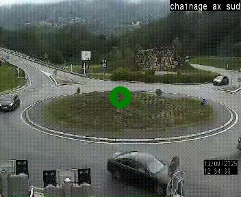 <h2>Webcam au nord d'Ax-les-Thermes au niveau de l'aire de chaînage de la N20. Vue orientée vers les Pyrénées, en direction de Pas de la Case</h2>