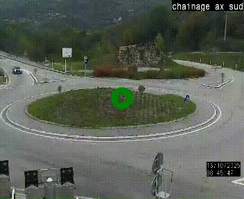 <h2>Webcam au nord d'Ax-les-Thermes au niveau de l'aire de chaînage de la N20. Vue orientée vers les Pyrénées, en direction de Pas de la Case</h2>