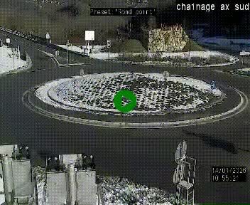 <h2>Webcam au nord d'Ax-les-Thermes au niveau de l'aire de chaînage de la N20. Vue orientée vers les Pyrénées, en direction de Pas de la Case</h2>