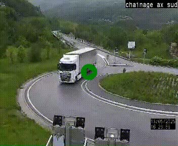 <h2>Webcam au nord d'Ax-les-Thermes au niveau de l'aire de chaînage de la N20. Vue orientée vers les Pyrénées, en direction de Pas de la Case</h2>