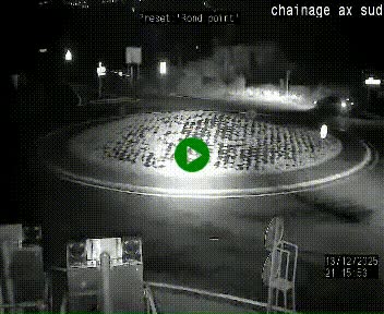 <h2>Webcam au nord d'Ax-les-Thermes au niveau de l'aire de chaînage de la N20. Vue orientée vers les Pyrénées, en direction de Pas de la Case</h2>