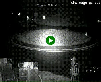 <h2>Webcam au nord d'Ax-les-Thermes au niveau de l'aire de chaînage de la N20. Vue orientée vers les Pyrénées, en direction de Pas de la Case</h2>