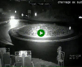 <h2>Webcam au nord d'Ax-les-Thermes au niveau de l'aire de chaînage de la N20. Vue orientée vers les Pyrénées, en direction de Pas de la Case</h2>