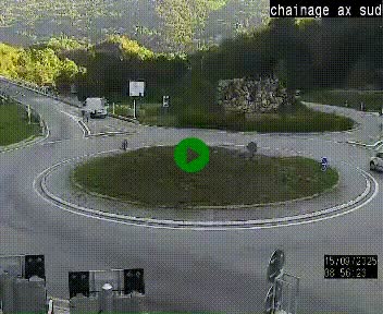 <h2>Webcam au nord d'Ax-les-Thermes au niveau de l'aire de chaînage de la N20. Vue orientée vers les Pyrénées, en direction de Pas de la Case</h2>