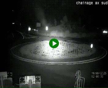 <h2>Webcam au nord d'Ax-les-Thermes au niveau de l'aire de chaînage de la N20. Vue orientée vers les Pyrénées, en direction de Pas de la Case</h2>