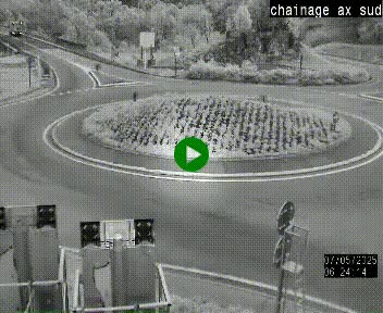 Webcam au nord d'Ax-les-Thermes au niveau de l'aire de chaînage de la N20. Vue orientée vers les Pyrénées, en direction de Pas de la Case