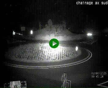 Webcam au nord d'Ax-les-Thermes au niveau de l'aire de chaînage de la N20. Vue orientée vers les Pyrénées, en direction de Pas de la Case