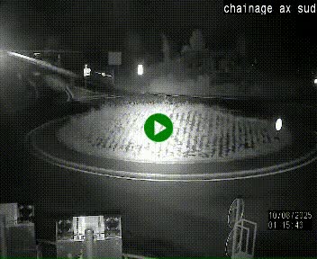 Webcam au nord d'Ax-les-Thermes au niveau de l'aire de chaînage de la N20. Vue orientée vers les Pyrénées, en direction de Pas de la Case
