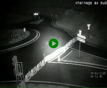 <h2>Webcam au nord d'Ax-les-Thermes au niveau de l'aire de chaînage de la N20. Vue orientée vers les Pyrénées, en direction de Pas de la Case</h2>