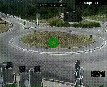 <h2>Webcam au nord d'Ax-les-Thermes au niveau de l'aire de chaînage de la N20. Vue orientée vers les Pyrénées, en direction de Pas de la Case</h2>