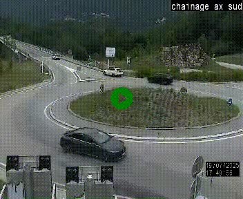 <h2>Webcam au nord d'Ax-les-Thermes au niveau de l'aire de chaînage de la N20. Vue orientée vers les Pyrénées, en direction de Pas de la Case</h2>