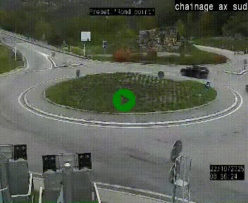 <h2>Webcam au nord d'Ax-les-Thermes au niveau de l'aire de chaînage de la N20. Vue orientée vers les Pyrénées, en direction de Pas de la Case</h2>