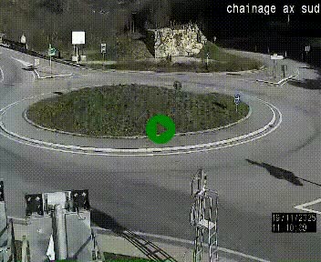 <h2>Webcam au nord d'Ax-les-Thermes au niveau de l'aire de chaînage de la N20. Vue orientée vers les Pyrénées, en direction de Pas de la Case</h2>